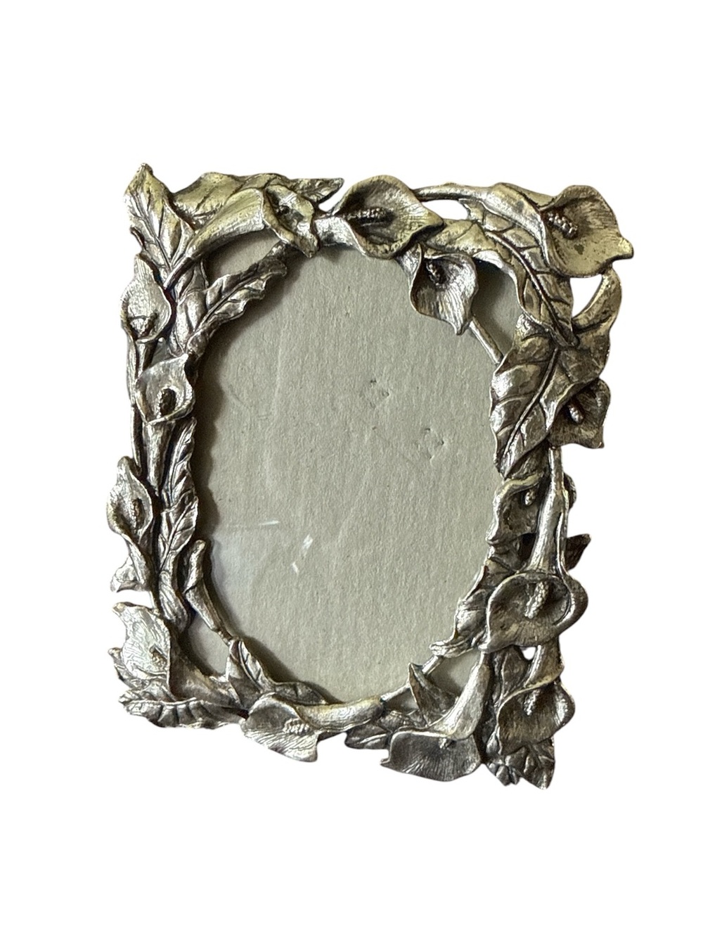 Vintage 1995 Arthur Court Pewter Calla Lily Picture Frame 3.5x5 Floral